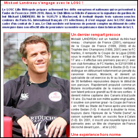 Transferts : Mickaël Landreau a signé 3 ans à Lille 