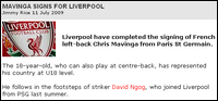Transferts : Chris Mavinga, du PSG à Liverpool 