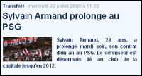 Transferts : Sylvain Armand prolonge au PSG 