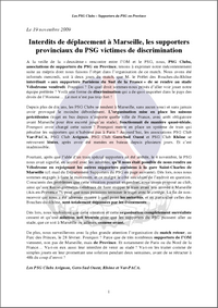 OM-PSG : les Provinciaux victimes de discrimination 