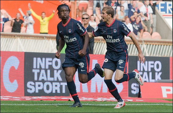 Peguy Luyindula et Christophe Jallet (photo Éric Baledent)